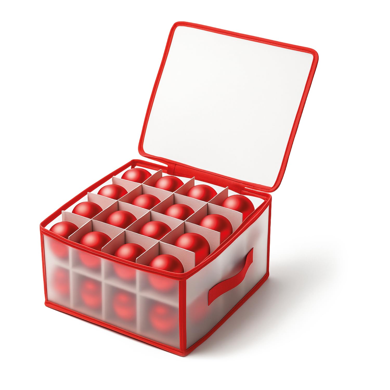 COM-FOUR® 3X Aufbewahrungsbox für insgesamt 96 Weihnachtskugeln