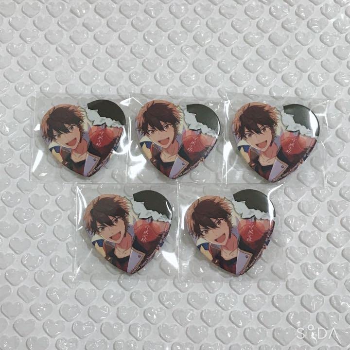 あんスタ　一番カフェ　ハート缶バッジ　守沢千秋 あんスタ 守沢千秋 ハート缶バッジ