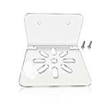 NIIIYTYB Acrylic Camera Shelf for Wall Mount Small No Drill Stand for Security Video Devices Baby Monitor and Speaker Clear Indoor Shelves Easy to Install for Home or Office Use