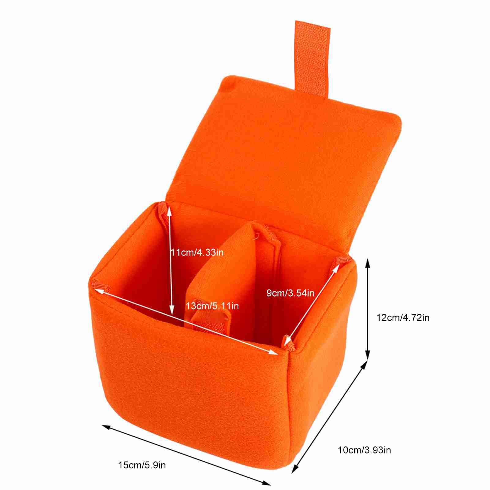 DLSR - Funda acolchada para cámara de viaje, a prueba de golpes, accesorio para fotografía (naranja)
