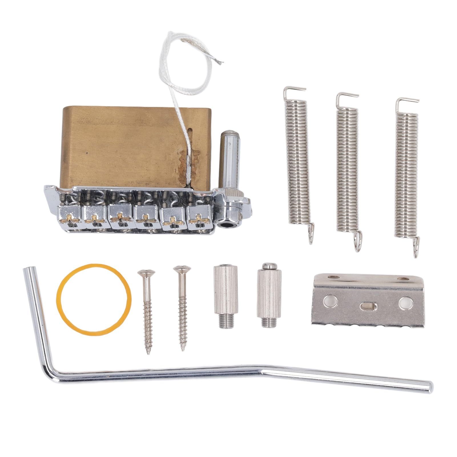 Guitar Tremolo Bridge Premium Metal 2 Point Electric Guitar Tremolo Bridge con braccio spinta in ottone per chitarre Strat Musicisti e appassionati professionisti