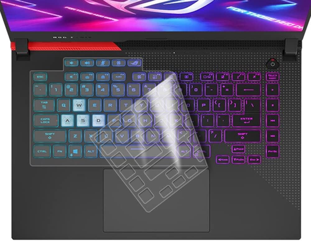Keyboard Skin Compatible for 2021 ASUS ROG Strix G15 Gaming Laptop 15.6" G513QM G513QR G513QR-ES96 G513IH, 2022 ASUS ROG Strix G533Z G513R Series [Not Compatible for 2020 ASUS ROG Strix G15] (Clear)
