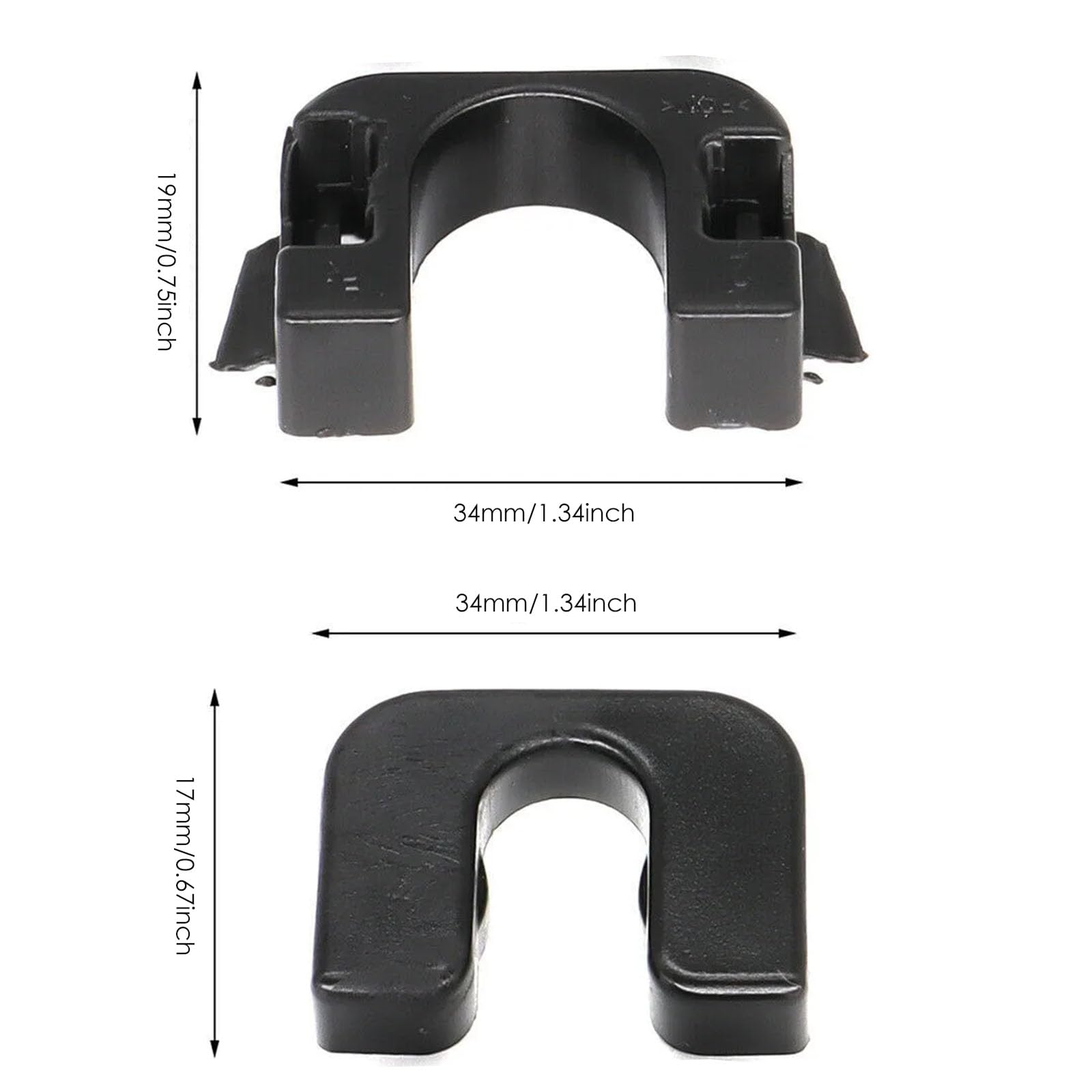2 Paires Supports D'étagère Arrière, Clips pour étagère à Colis, Arrière Parcelle Étagère Fixation Compatibles avec F ord Fiesta Focus B-Max C-Max C3 DS3 Qashqai J10 1539663 8795EN