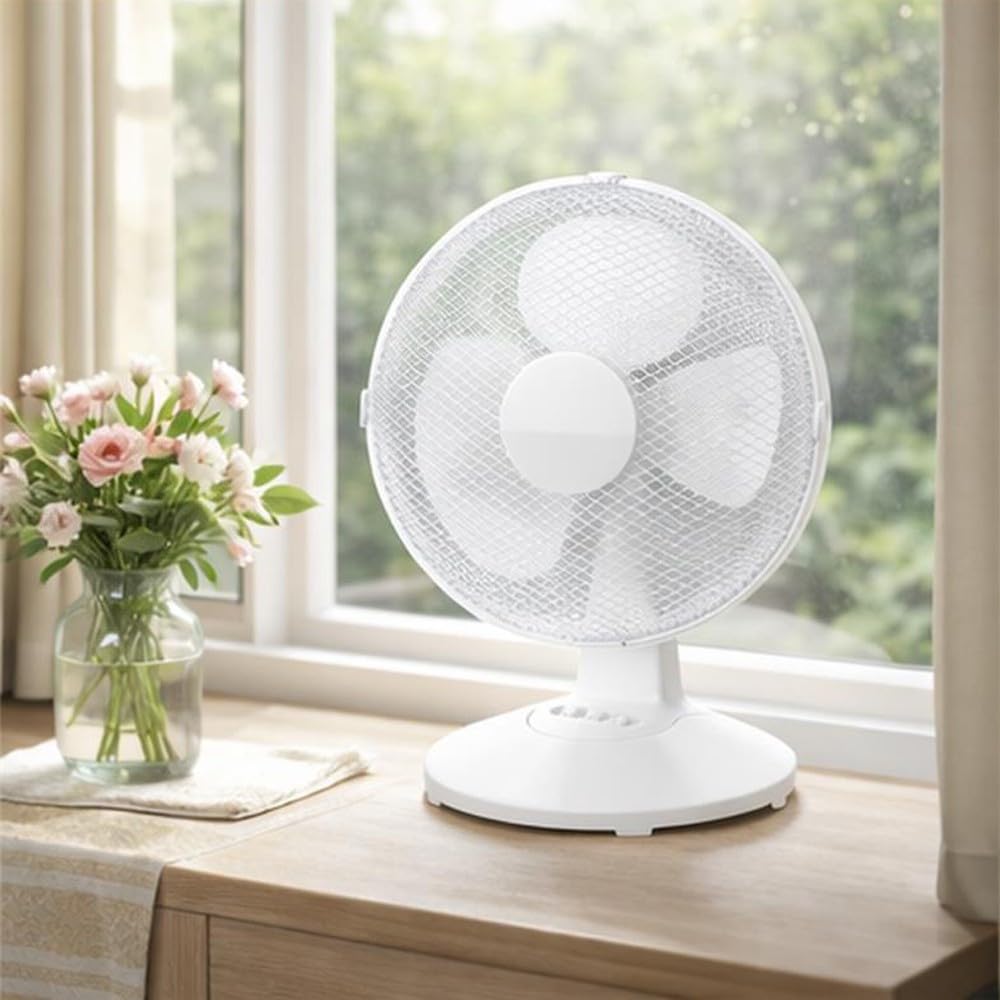 wonderlamp - Ventilador de sobremesa Nivo, 3 velocidades, 35W, Cabezal oscilante, Ventilador de mesa para Oficinas, escritorios, espacios pequeños — view 4