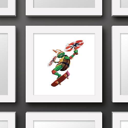 Miniatura 2 de Trends International Gallery Pops Nickelodeon Teenage Mutant Ninja Turtles Mutant Mayhem - Póster de pared de Mikey, 12 x 12 pulgadas, versión de