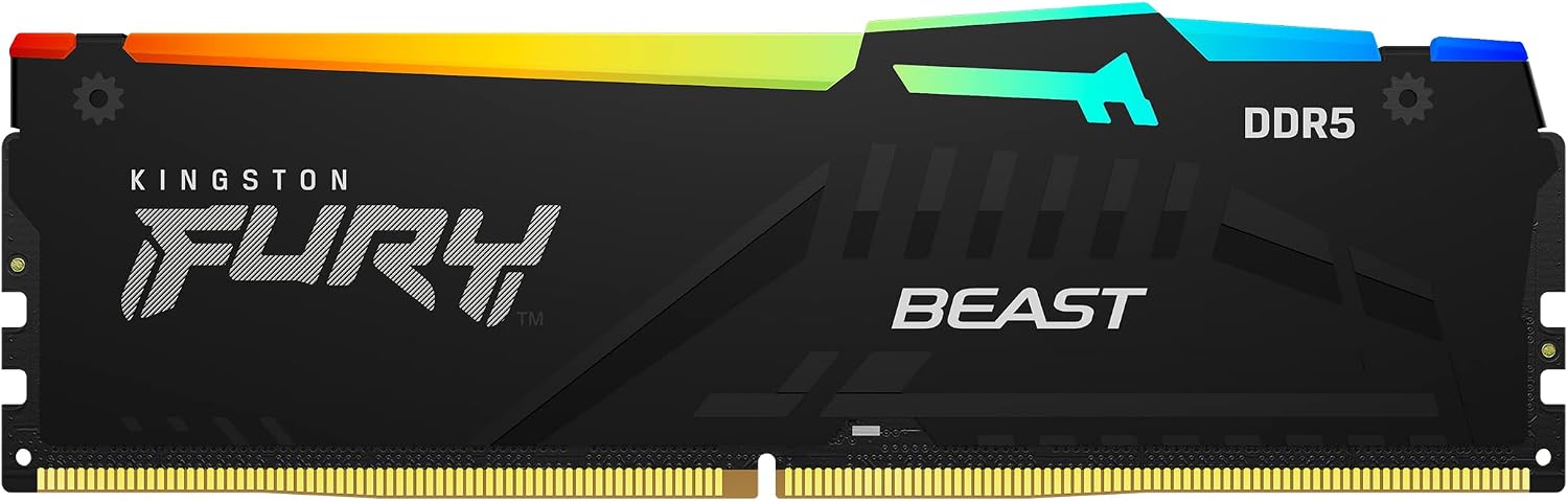 FURY Beast RGB 128GB (2x64GB) 5600MT/s DDR5 CL36 Desktop Memory | AMD EXPO | KF556C36BBEAK2-128