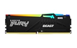 Kingston Fury Beast Black RGB DDR5, Memoria Gamer, Capacidad: 64GB Kit (2x32GB), Frecuencia: 5200MT/s, Latencia: CL40, Factor de Forma: DIMM, Intel XMP, Color: Negro/RGB, SKU: KF552C40BBAK2-64