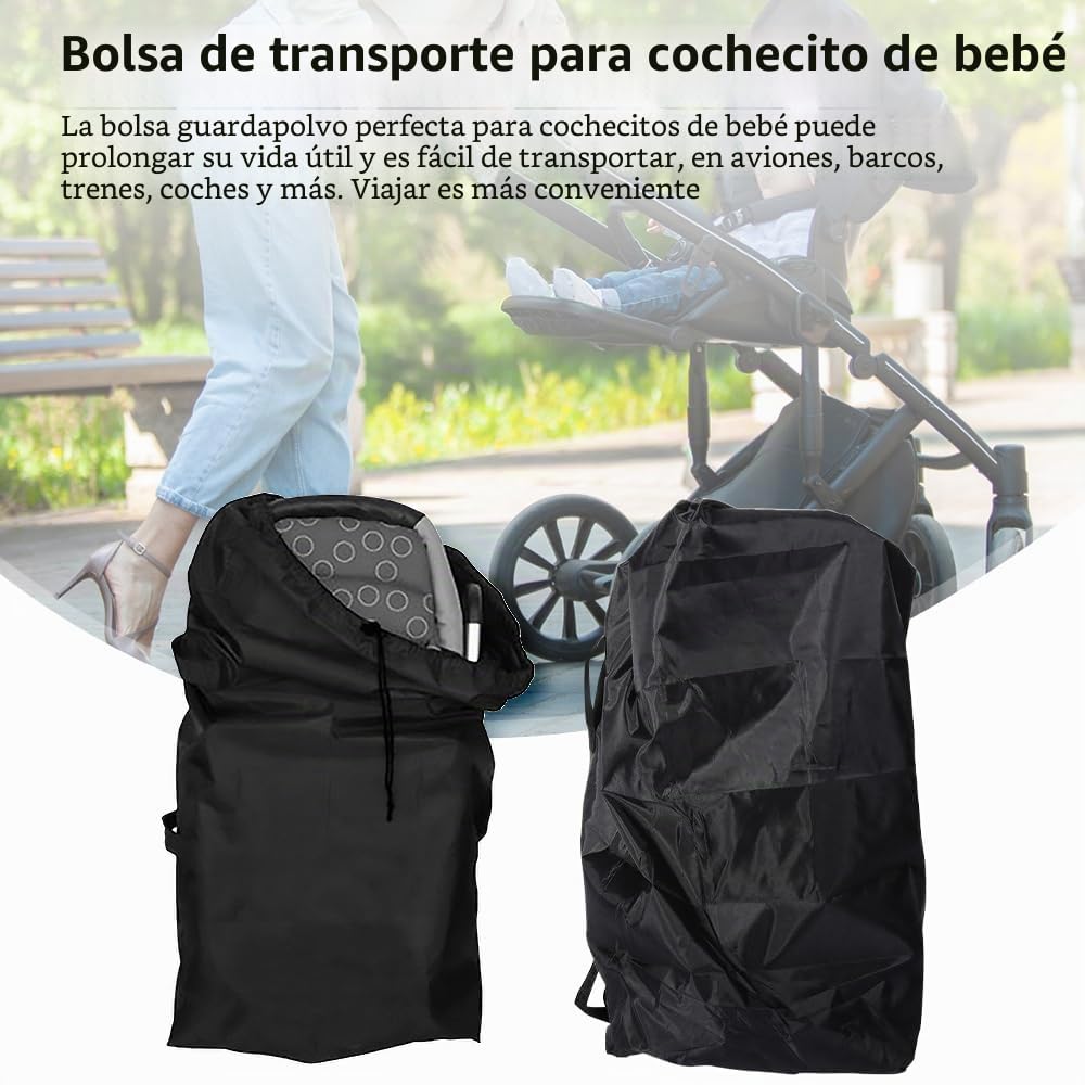 Mizikuu Bolsa de Viaje Universal para Coche, 114x39x33 cm - Bolsa de Transporte para Cochecitos y Sillas de Paseo - Ideal para Avión, Tren o Coche