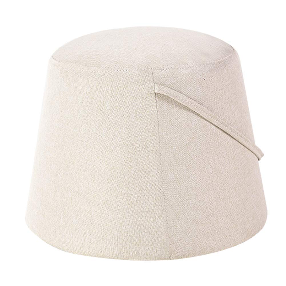 Repose-pieds ottoman plastique blanc tabouret maquillage salon 40cm