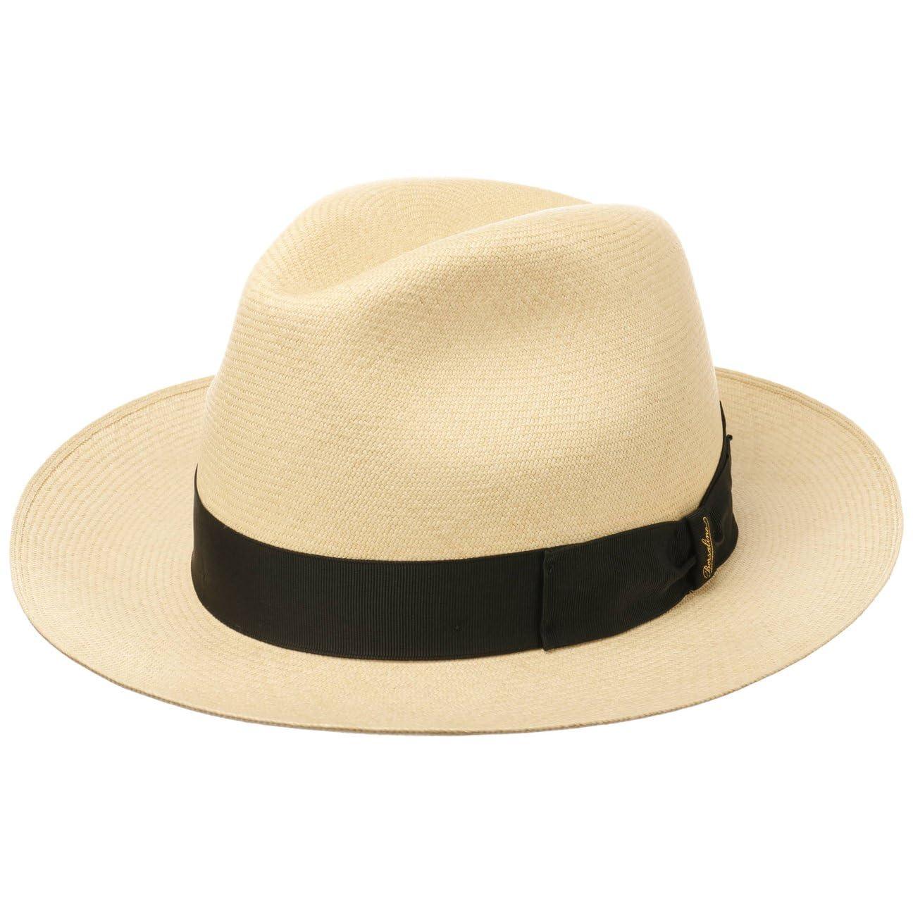 Borsalino Sombrero Bogart Panamá Premium Hombre - Made in Italy de Sol Paja con Banda Grosgrain Primavera/Verano Verano