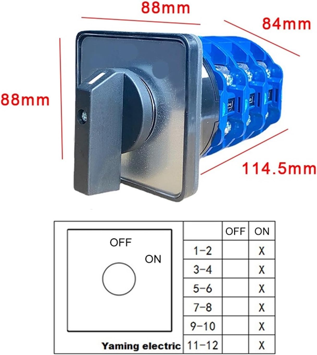 690V 125A Three Pole LW26-125/3 Multi Position Panel Installation cam Conversion Rotary Switch LW28 YMW26(Off-ON) ZCKHNQOP