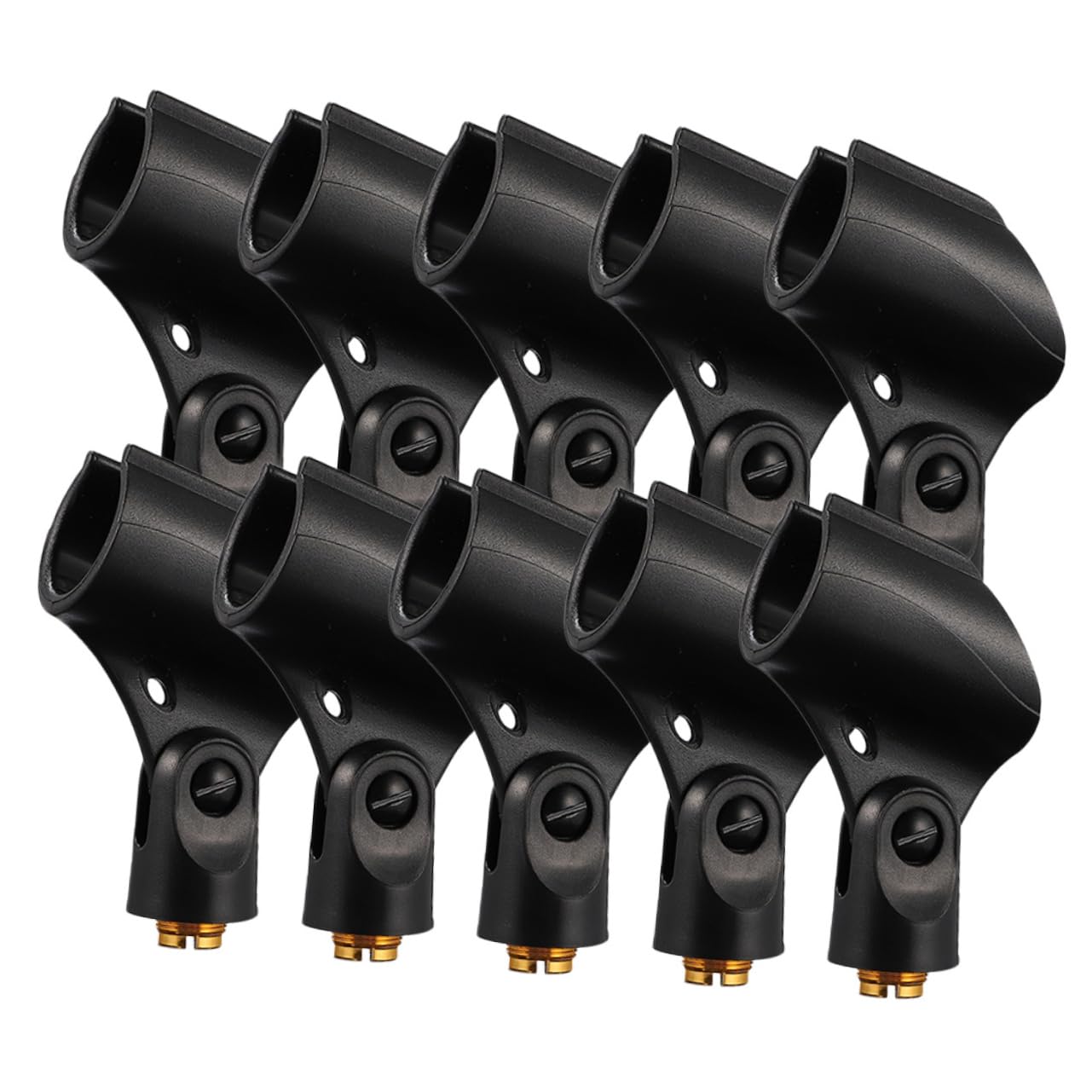 Toddmomy Mic Stand Clip Universal Microphone Clip Set 10pcs Large Size Clamp for Handheld Mics