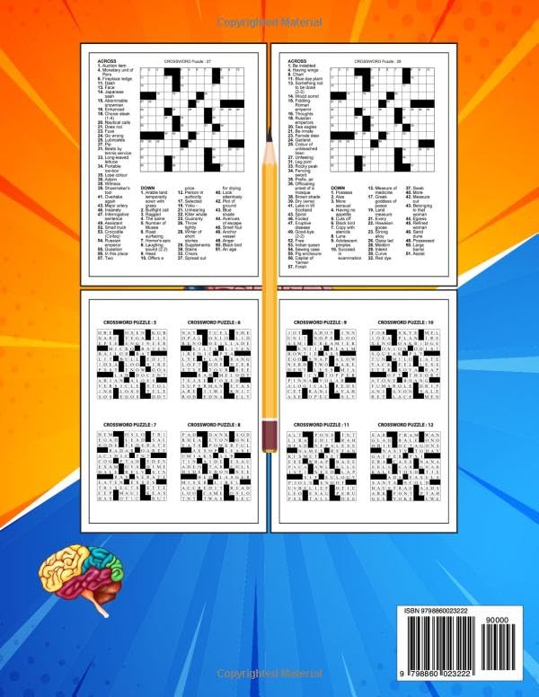 Miniatura 2 de Crossword Expeditions Crossword Puzzle Book For Adults 80 Challenging CrossWord Puzzles with Answers Relaxing Activity Word Puzzle Book for Adults