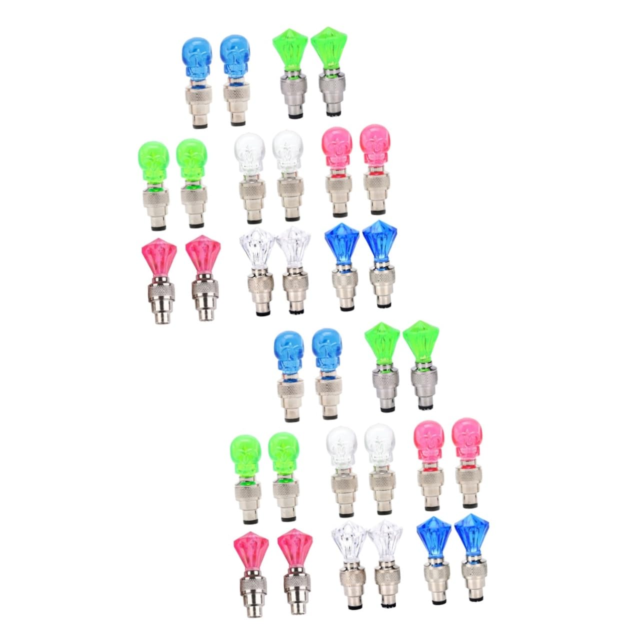 ifundom 2sets Bike Light Tire Covers Shockproof Wheel Lights for Night Riding Premium Design Illuminate As Wheels Rotate Cool Decoration for Safe Cycling 16pcs*2