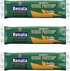 Kit 3 pacotes de Macarrão Espaguete Veggie Protein+ 500g cada - Renata