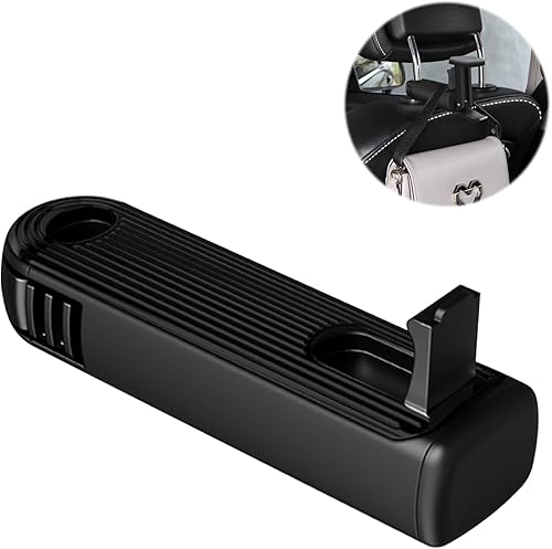 MOYONTE Gancho oculto para reposacabezas de automóvil, nuevo gancho 2 en 1 mejorado para asiento de automóvil con soporte para teléfono, ganchos de