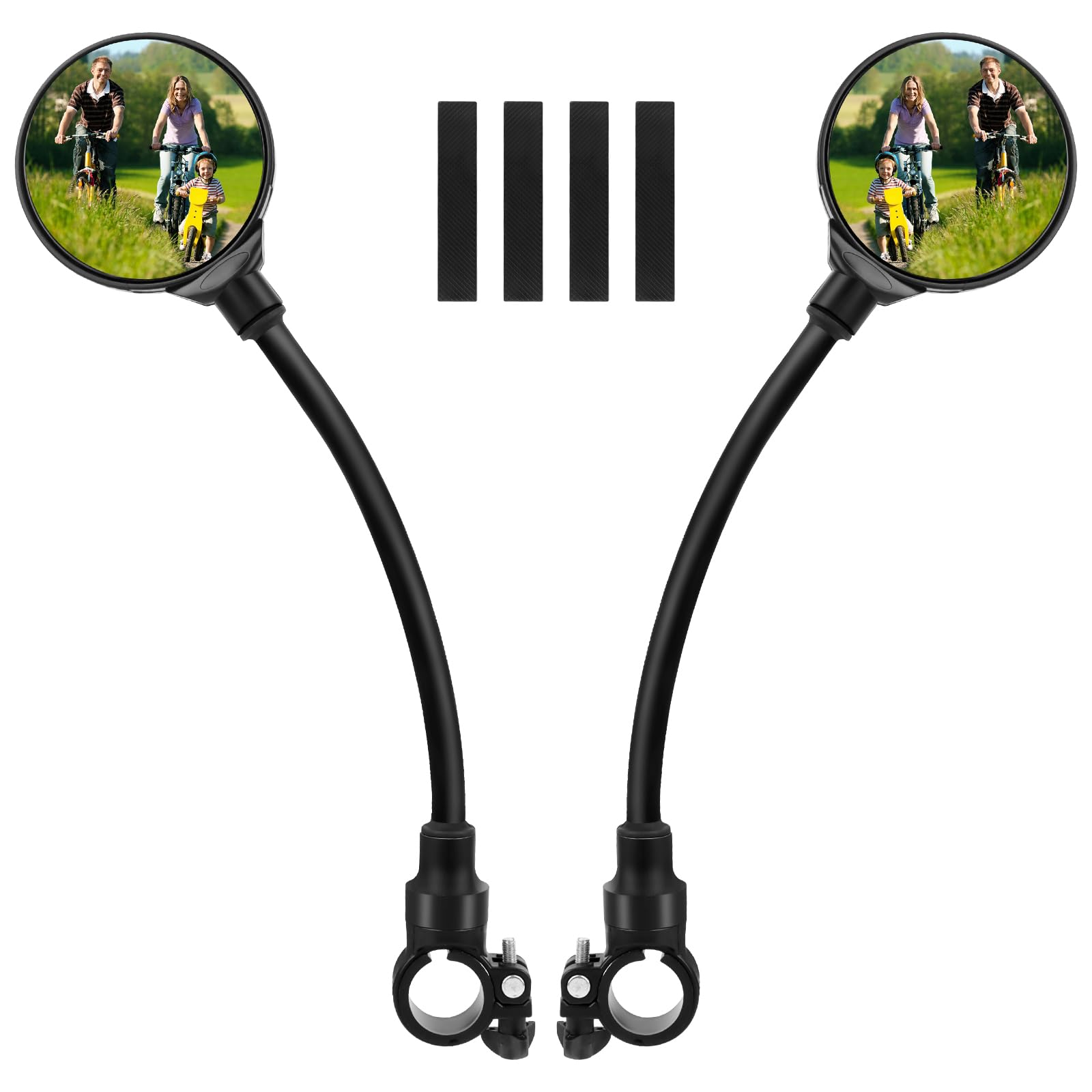 Specchietti Retrovisori Per Bici - 2 Pezzi Regolabili 360&deg; Per Manubrio, Mountain Bike E E-Bike