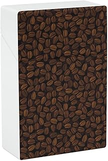 Funny Coffee Beans Pattern Cigarette Case Waterproof Cigarette Holder Box Portable Flip Open Cigarette Pack