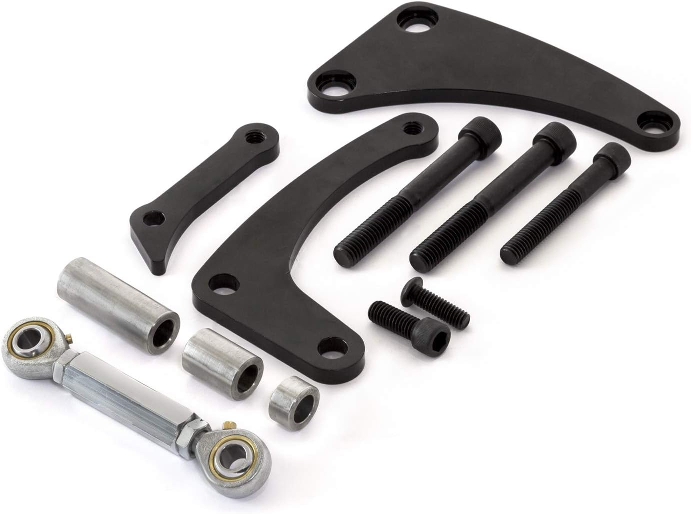 Speedmaster PCE232.1030.02 Compatible with Chevy SBC 350 Short Water Pump Swp Aluminum Alternator Bracket Kit Black