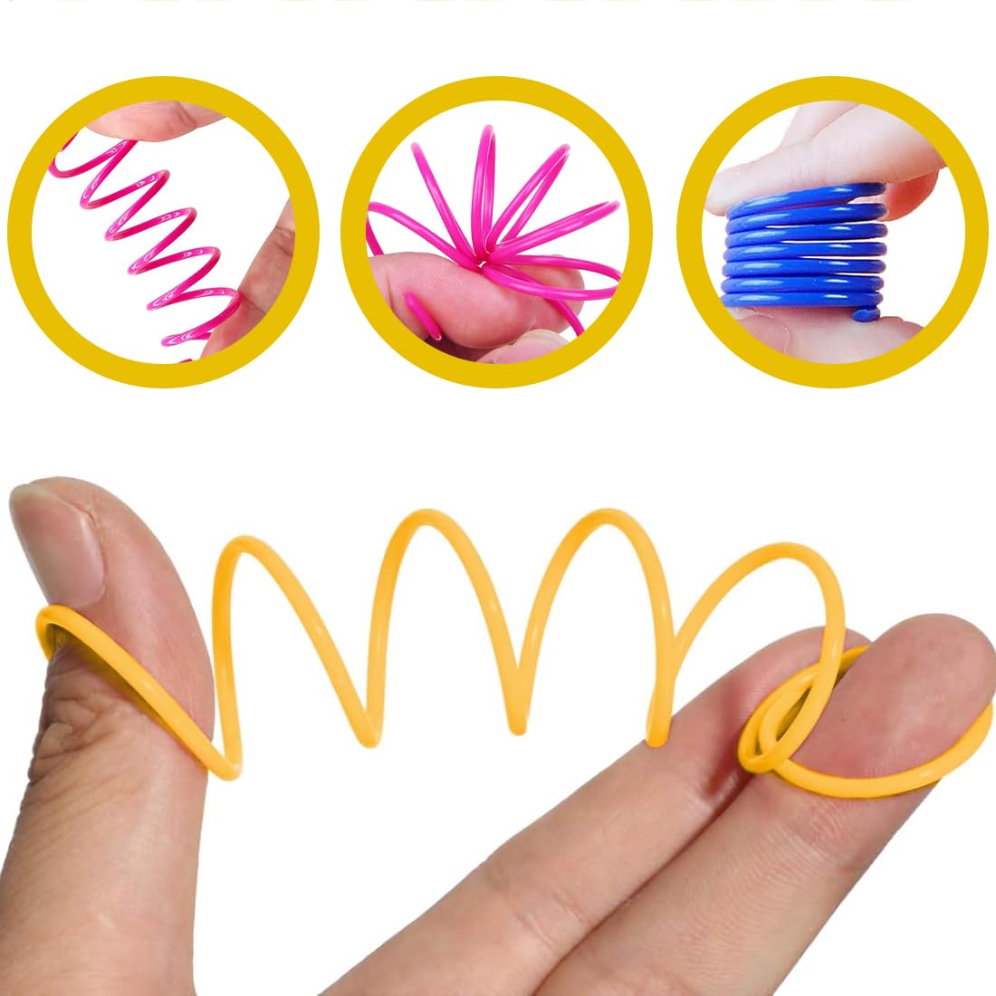 Jouet Ressorts Chat,16 Pcs Ressort Jouet Chat, Jouet Ressort pour Chat, Jouets Chat, Chat Ressort en Spirale en Plastique Jouet