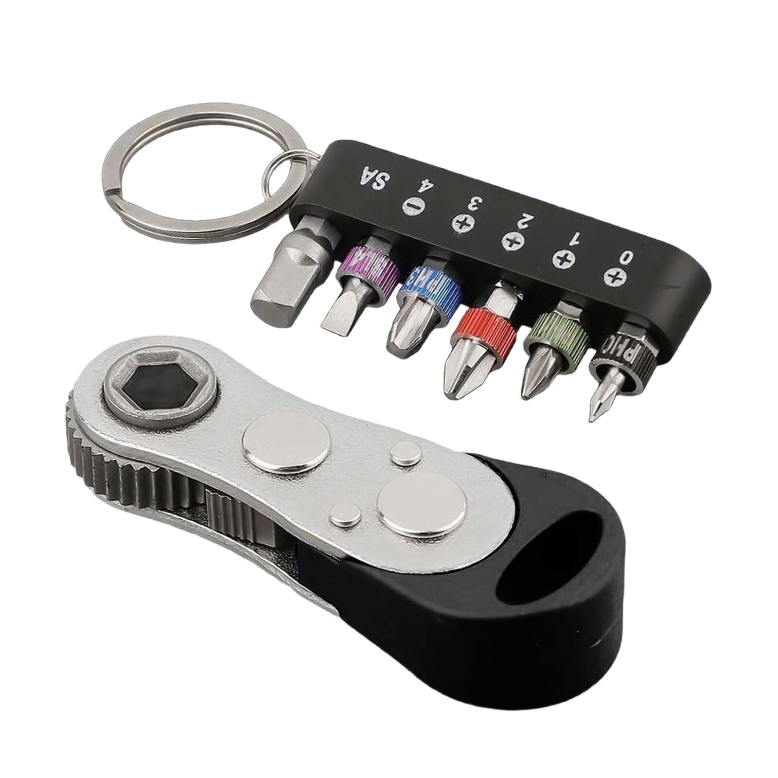 YHAILI Compact Ratcheting Screwdriver With Ergonomic Handle Bit Durability Steel Construction For Tight Space And Tasks