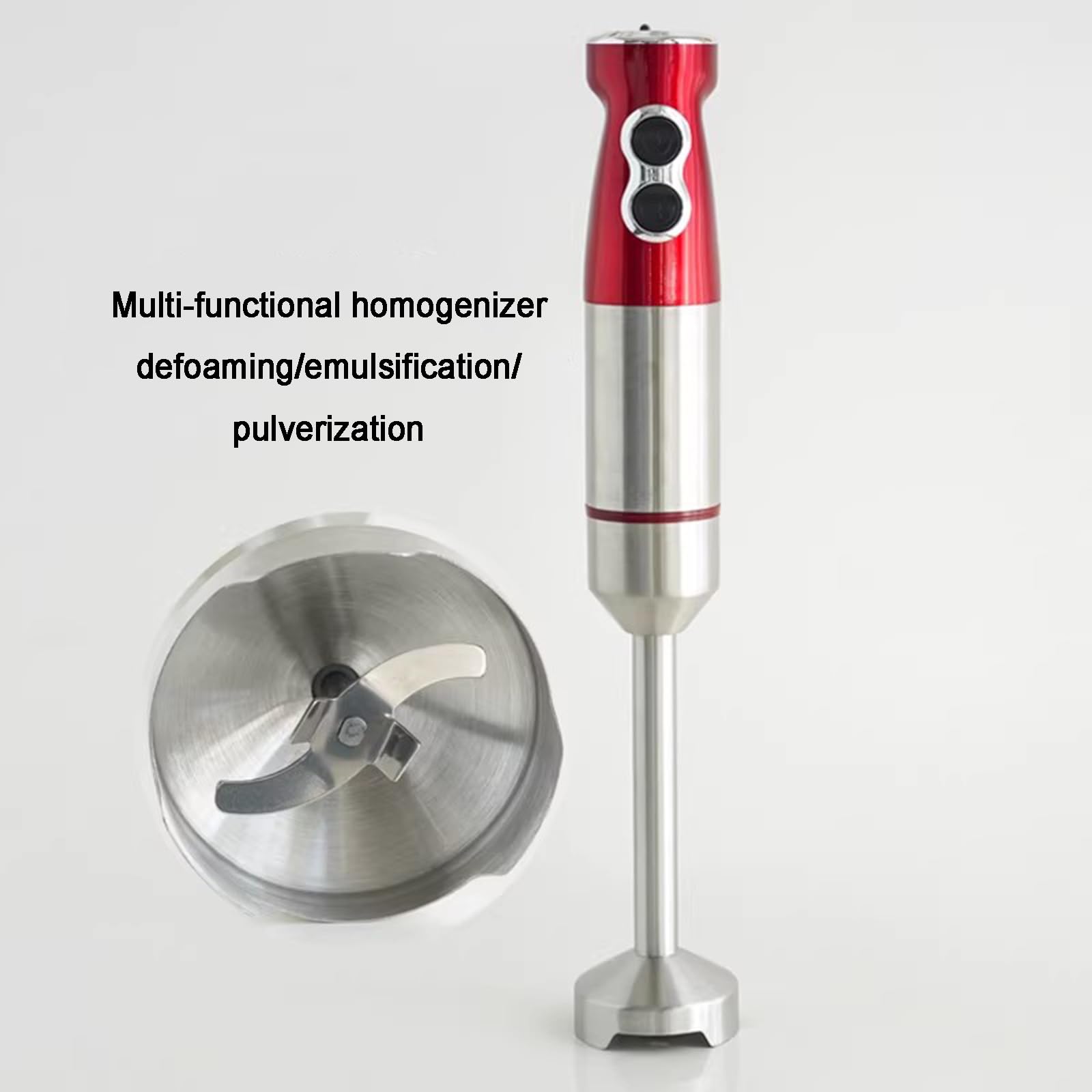 Ręczny blender w sztyfcie 1000 W, odłączana głowica mieszająca ze stali nierdzewnej z regulowaną prędkością do smoothie, emulgowania i robienia mydła