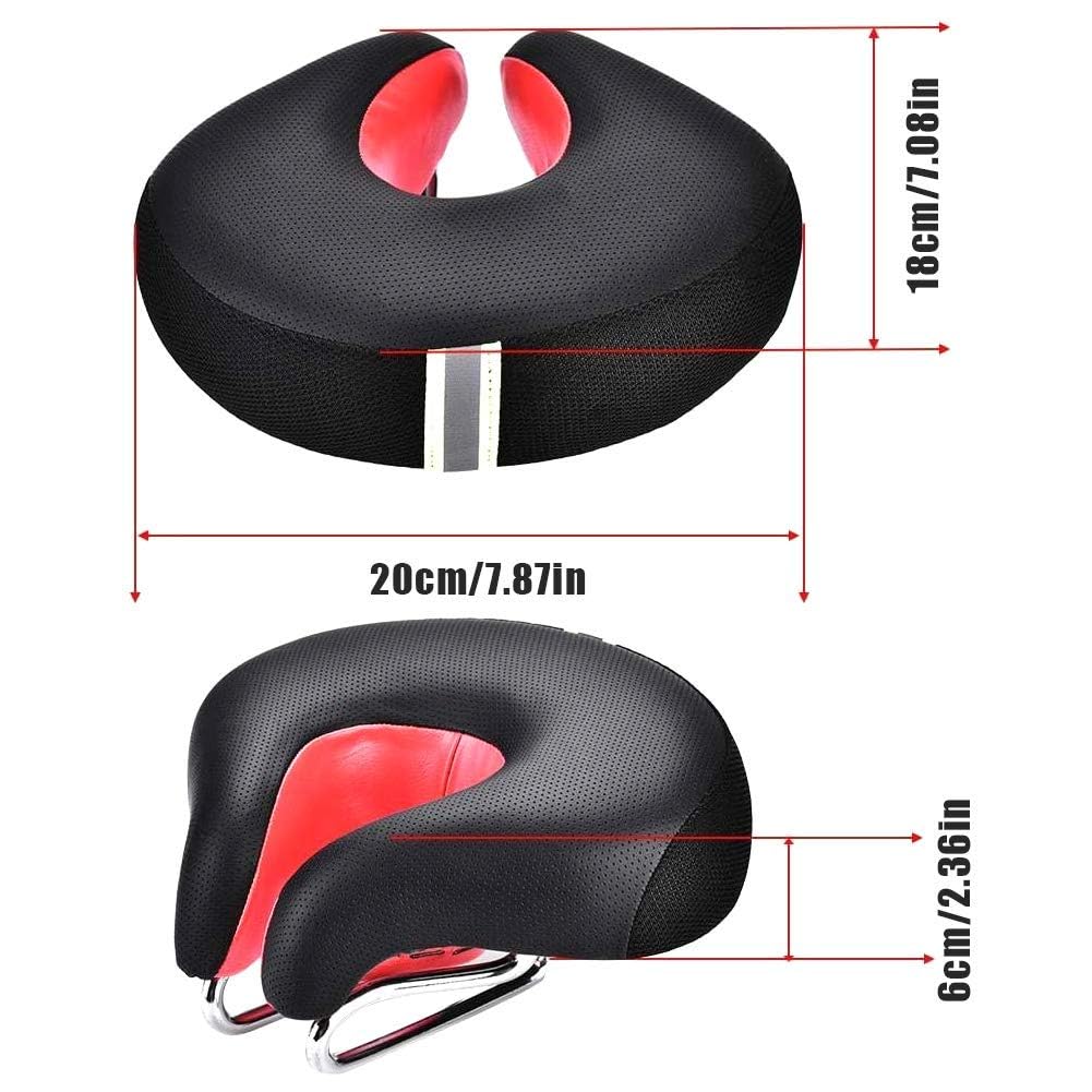U-Form Nasenlos Fahrradsattel Damen, Gepolsterter Fahrradsattel