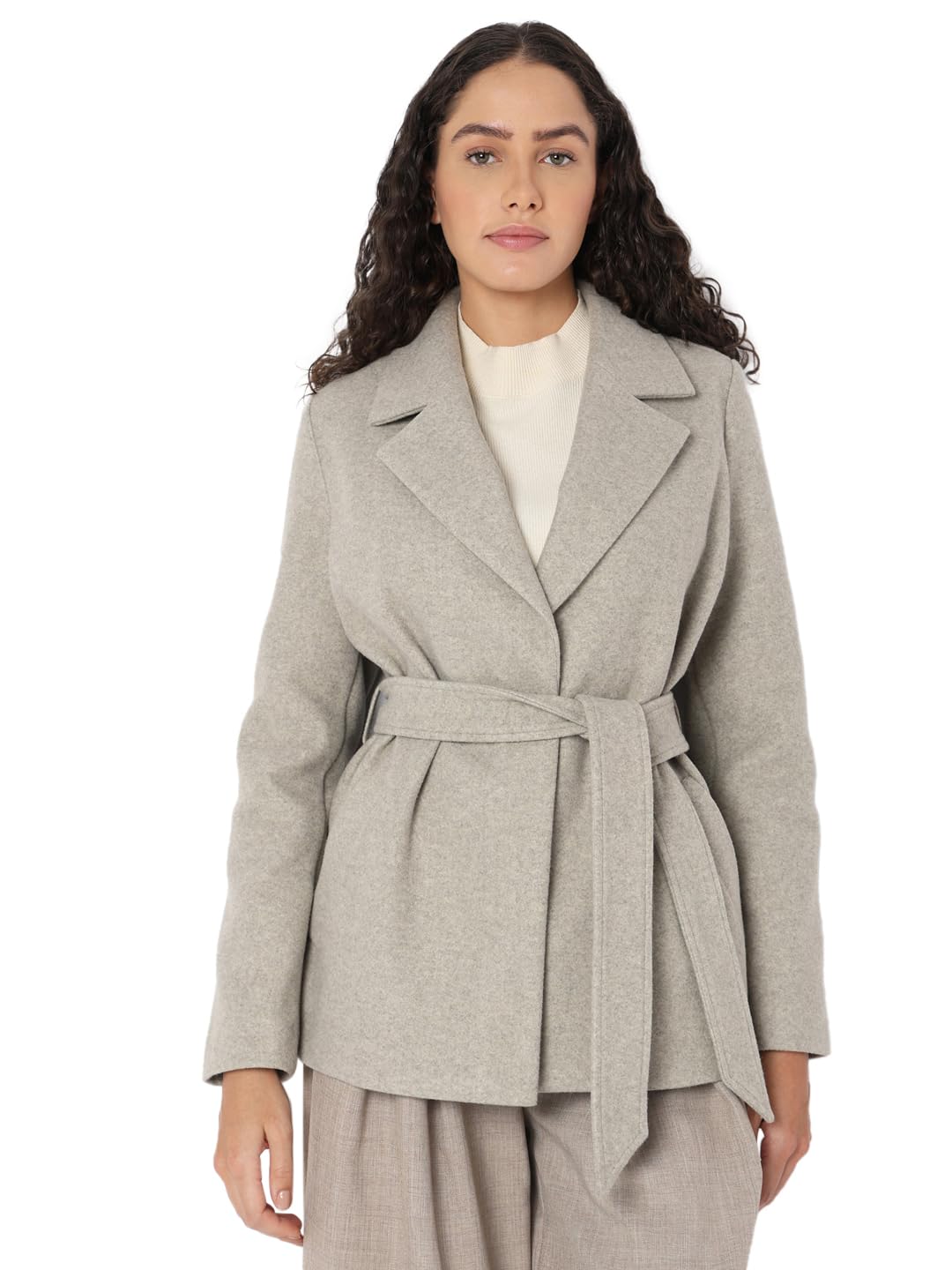vero moda Polyester ' Women's Standard Length' A-Line Coat-picture-44