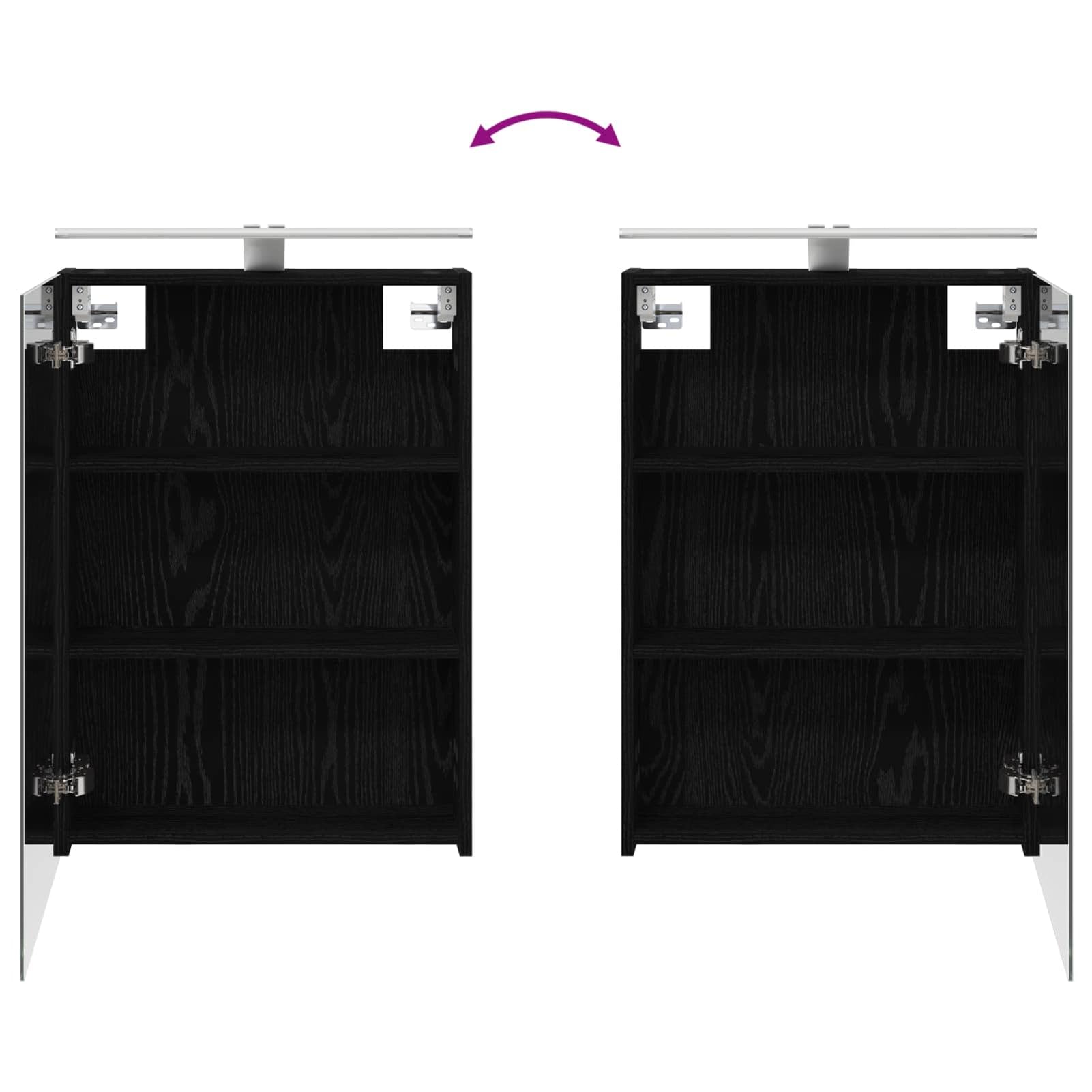 Zestaw mebli łazienkowych 3-częściowy 140 x 145 x 70 cm materiał drewnopochodny z LED i 2-drożnym lustrem