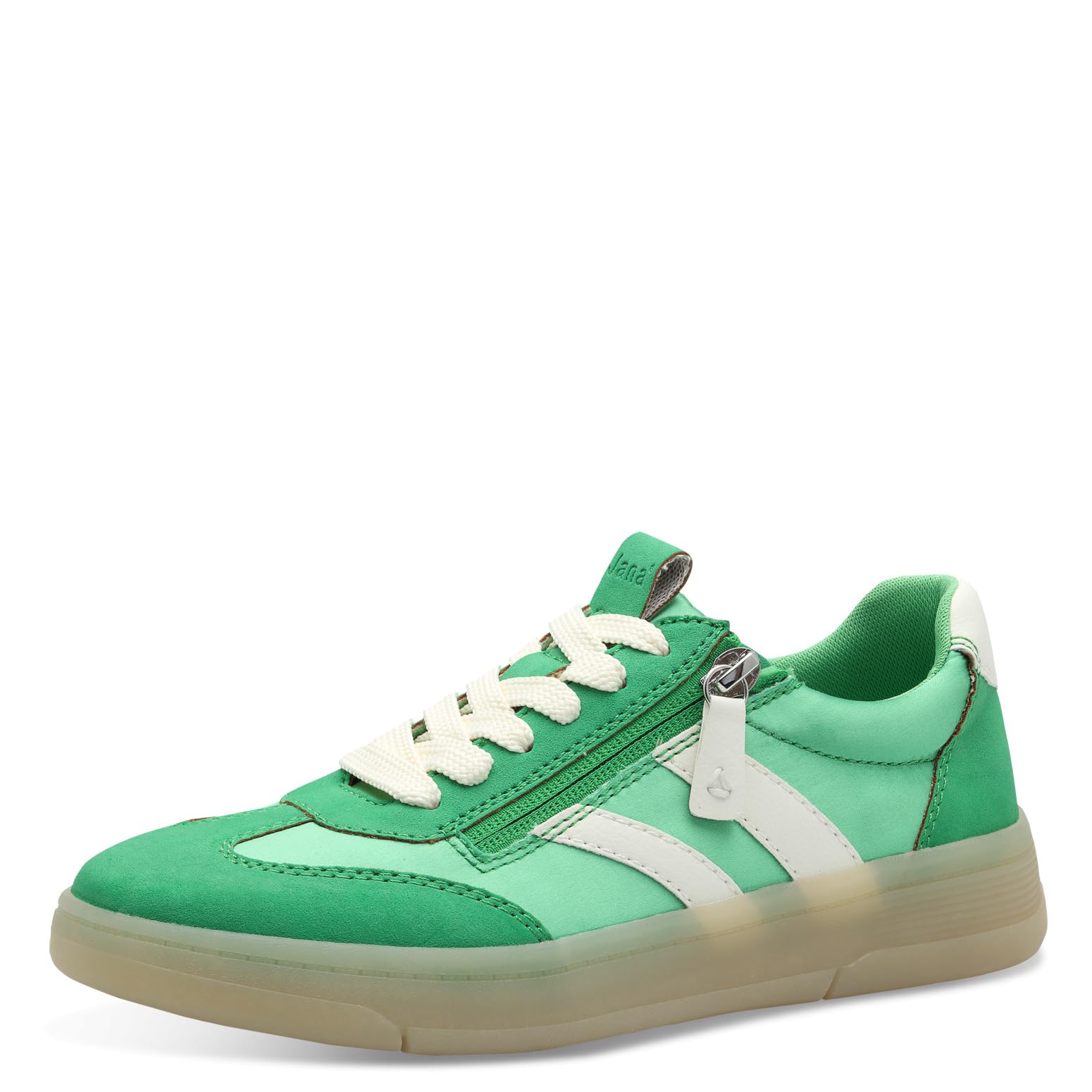 Jana Women’s Flat Sneakers Sporty Vegan, Green, 6,5 UK