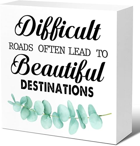 Miniatura 12 de Letreros de madera retro con texto en inglés "Inhala The Good Sh and Exhale The Bullsh" para decoración de escritorio de mesa de oficina en casa,