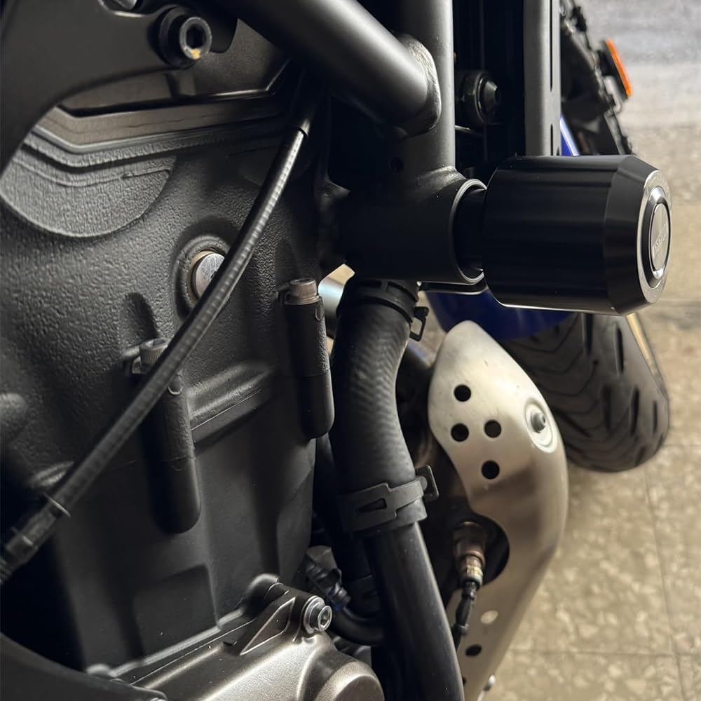 Modeer Kompatibel mit Ya.maha XSR700 2016-2024 Motorradrahmen Antikollisions-Fallschutz Slider Crash XSR 700 Zubehör (Schwarz)
