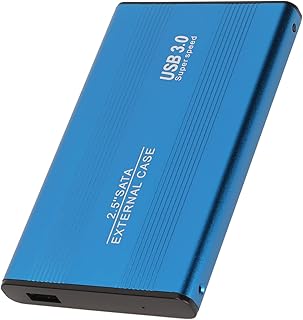 2.5" Mobile Hard Drive Enclosure, USB3.0 to SATA Ultra Slim External Hard Drive Case Supports up to 3000GB 2.5inch SATA Interface Laptop HDD SSD or Under 10mm