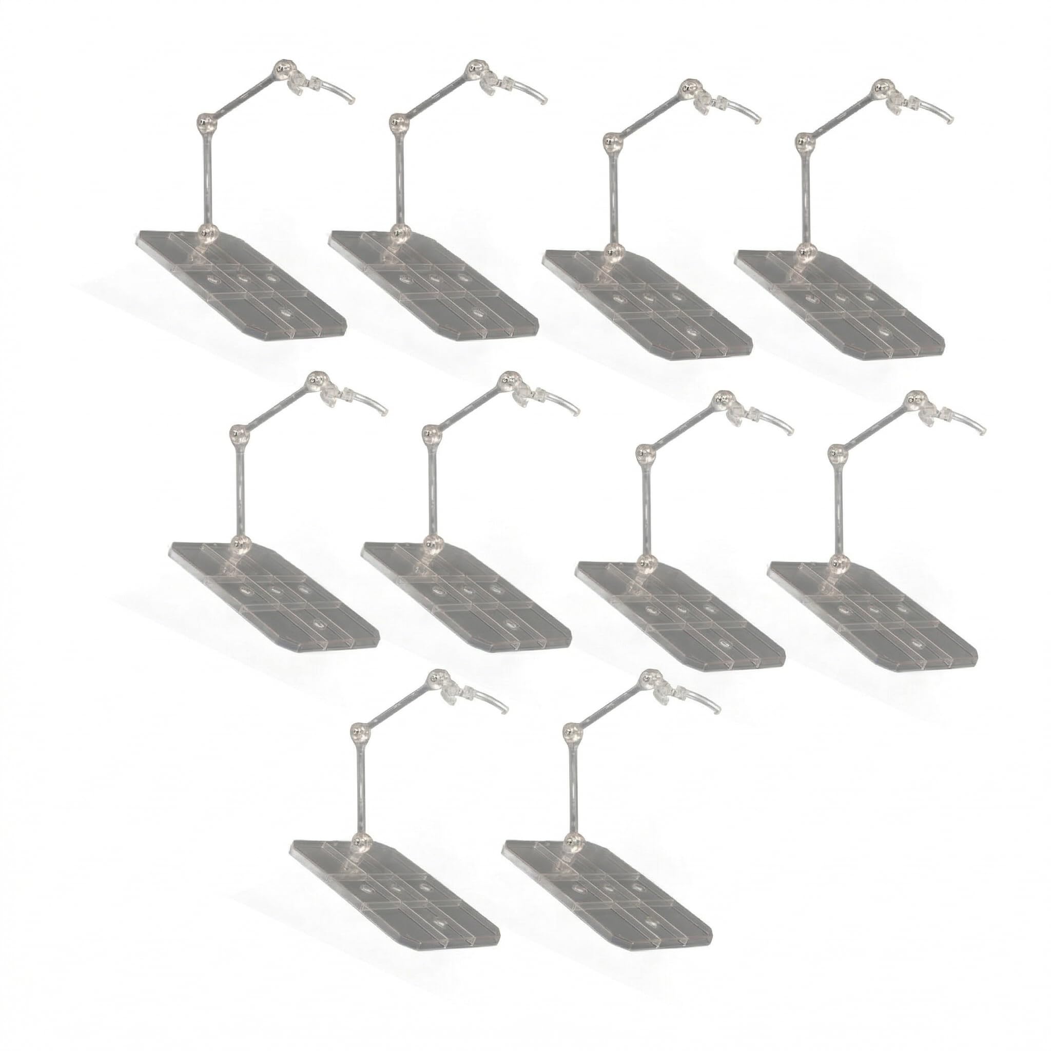 Jelquix Anime Figure Stand Premium Acrylic Display Support Holder Base for Model Figures 6in Action 10 Sets