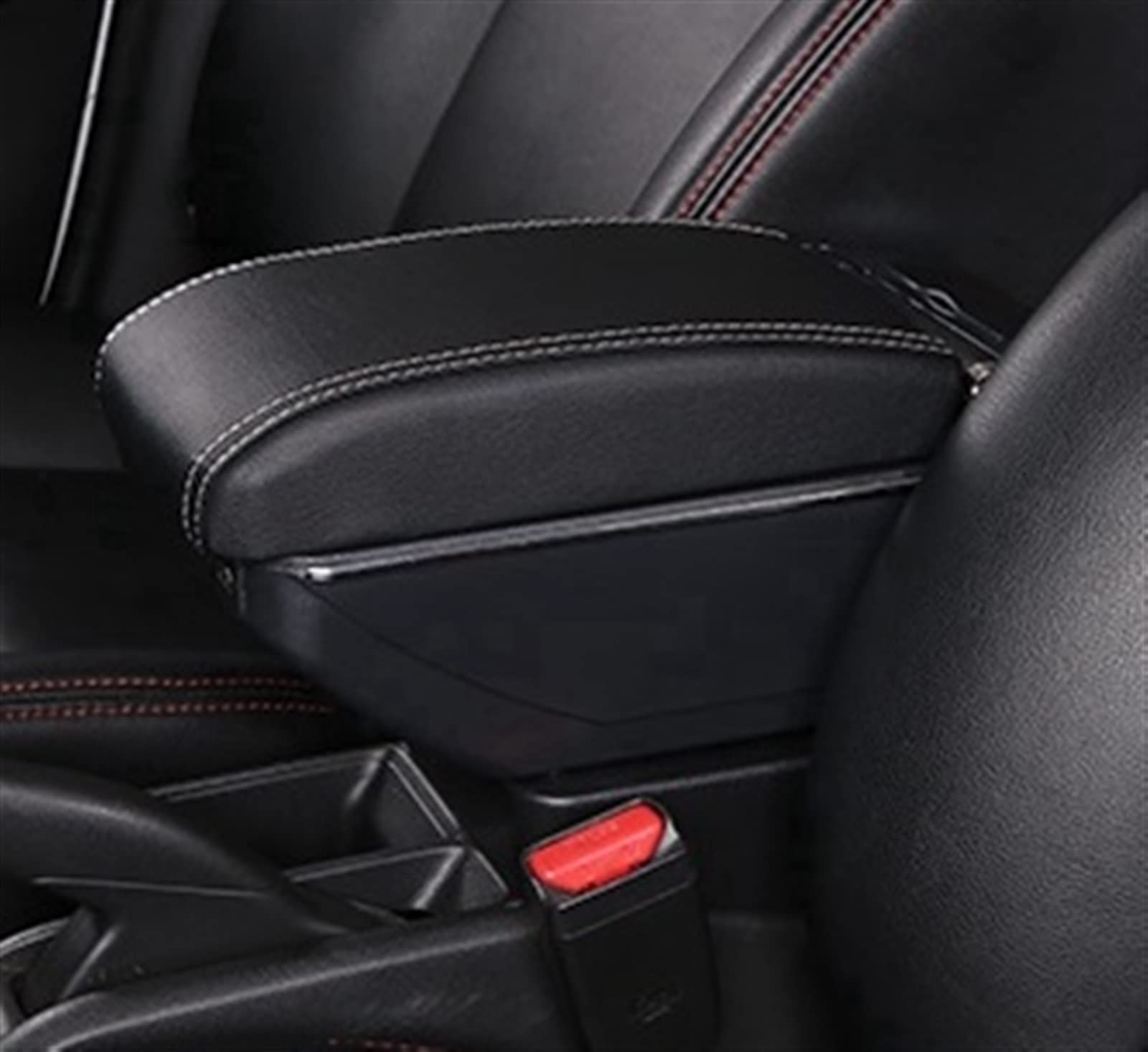 podłokietnik samochodowy pudełko do Forda Fiesta MK7 2009-2019 konsola środkowa pudełko z uchwytem na kubek auto modernizacja wnętrz akcesoria: C czarny biały