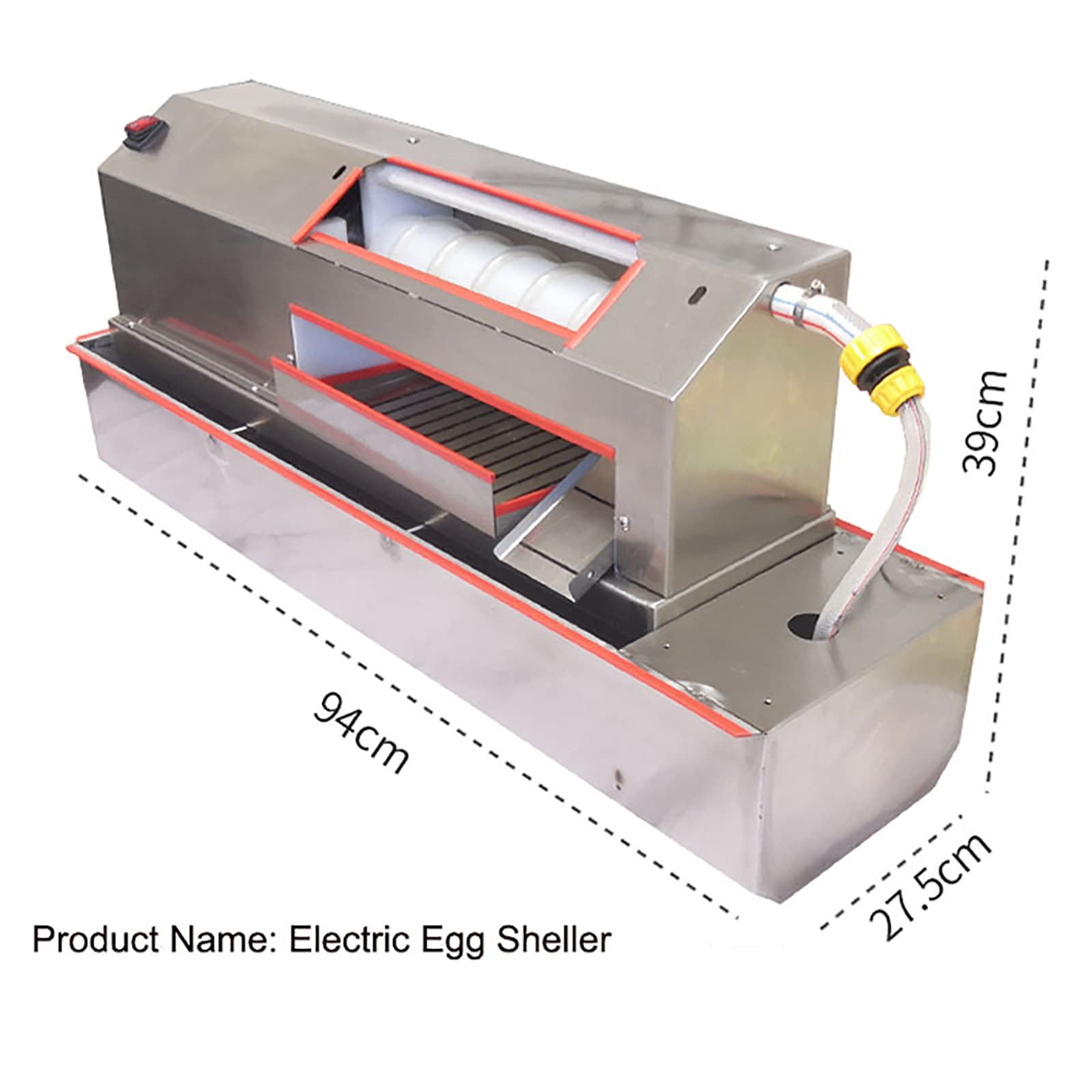 Pelador de huevos automático comercial, acero inoxidable de grado alimenticio, alta eficiencia, baja rotura, fácil de limpiar, para uso profesional en cocina