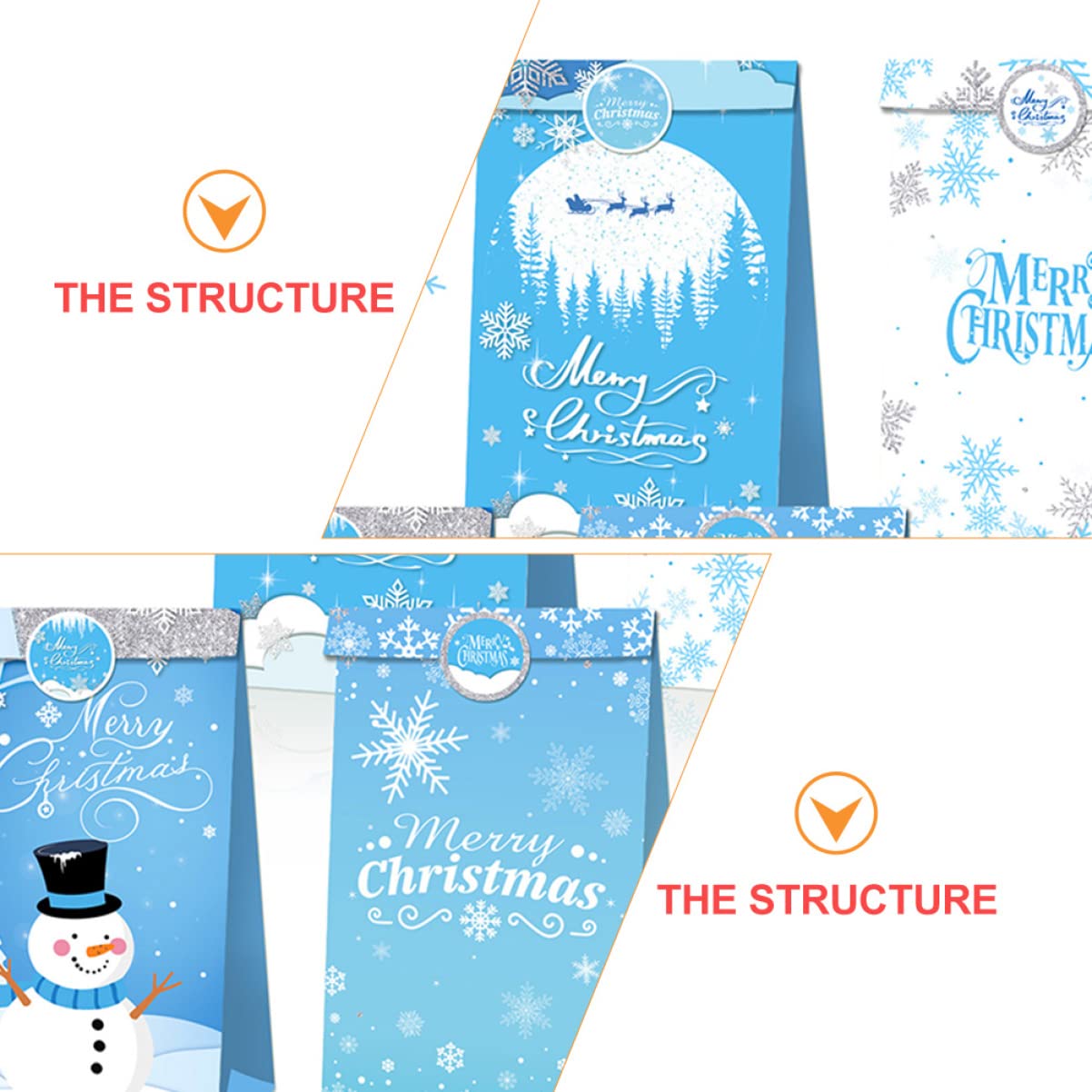 NUOBESTY 100fogli Etichette Adesive Natalizie Da Stickers Decorativi Con Motivi Di Fiocchi Di Autoadesivi e Resistente Per Regali e Decorazioni Festive