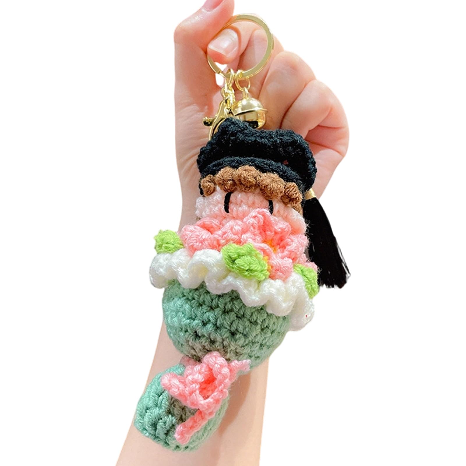 Tsophreniq Delicate Yarns Commencement Keepsakes Individualized Degree Gift Suitable As Party Giveaways or Individual Use Crochet Keyring