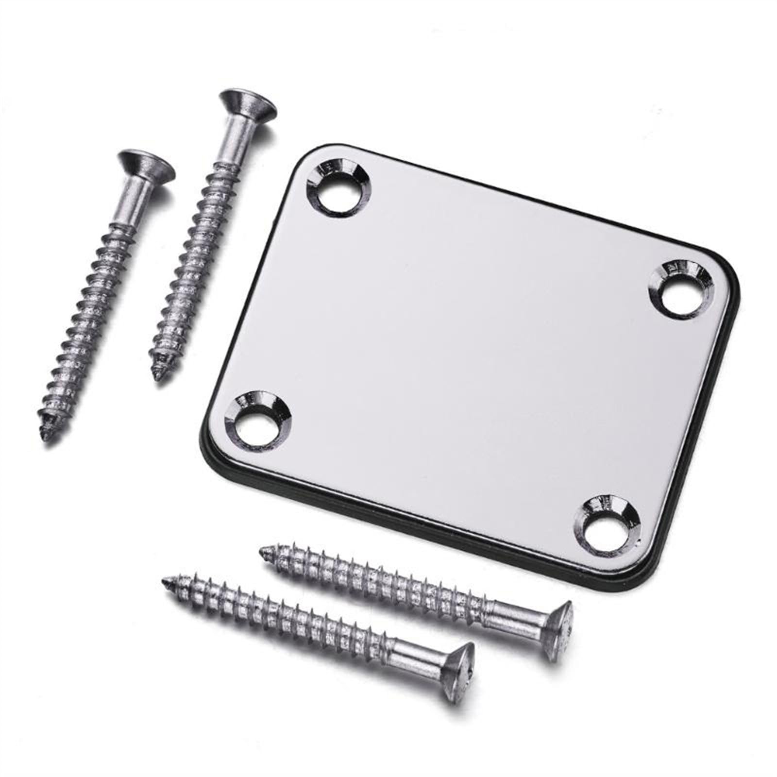 Zestaw Elementów Ustalających Drzewo Strun Gitarowych Z Metalową Płytką Na Szyjkę I Płytką Z Gniazdem Gitarowym Gitara Akcesoria do Instrumentów (Color : Silver)