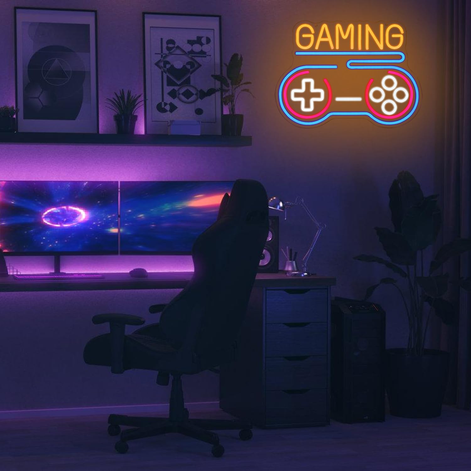 LMSIGNLY Gaming Neon Sign for Wall Decor Game Neon Light Gamer Neon Light Sign Letter LED Sign for Home Boysroom Game Zone Shop Gaming Club - Image 2