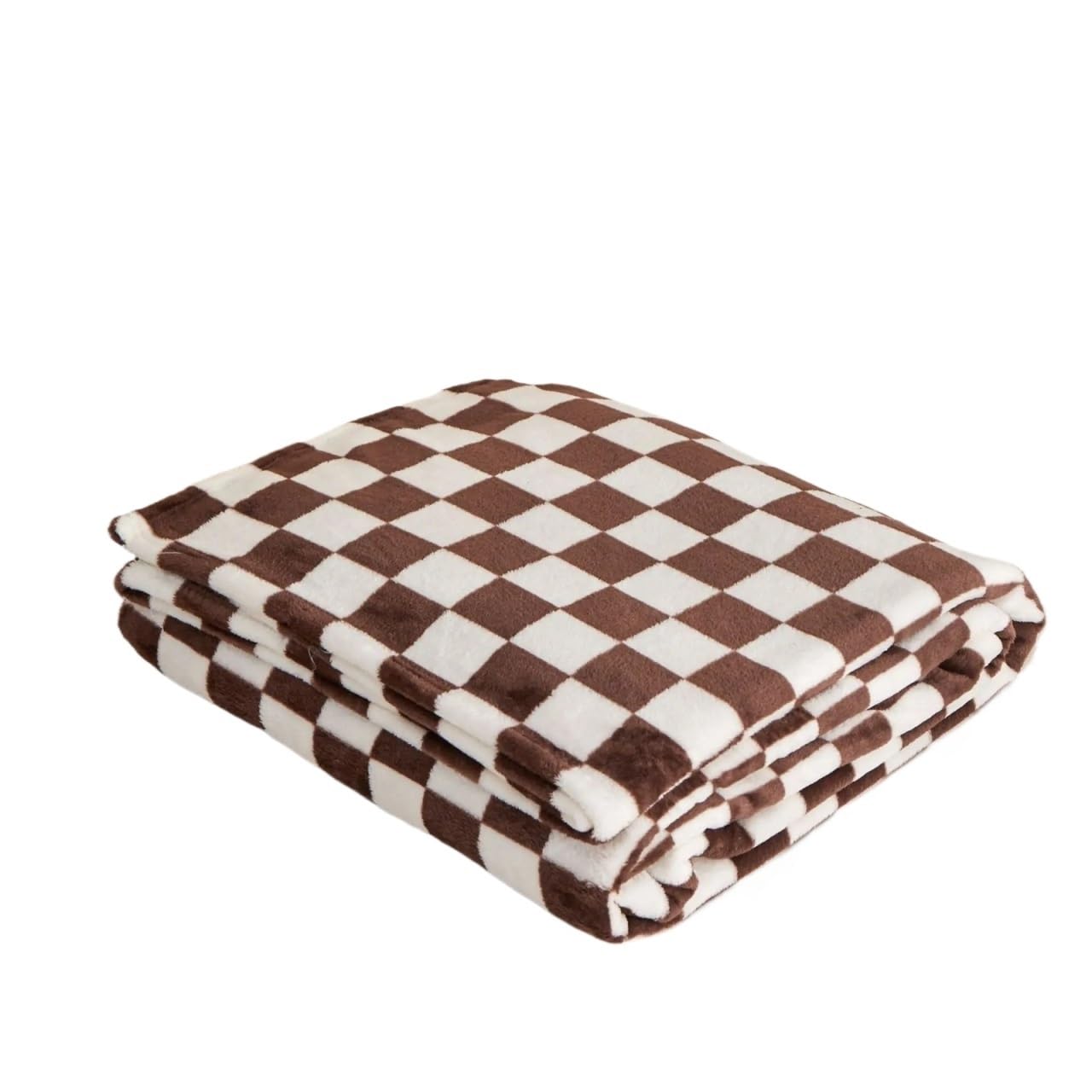 EYRMQWJPC Cool Lightweight Blanket, Cooling Checkerboard Plaid Sofa Blanket Multicolor 100x150cm(Coffee)
