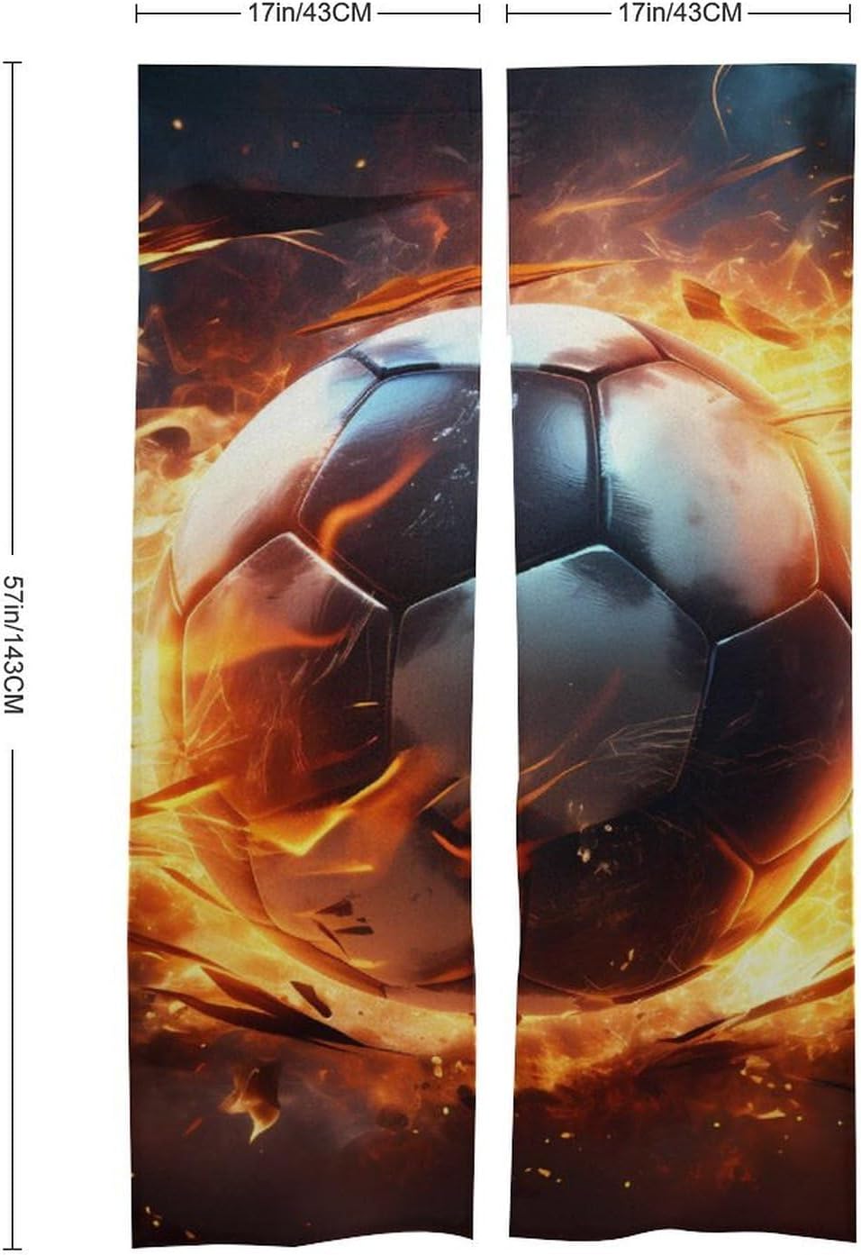 Football Ball Print Door Curtain Blackout Door Cover Curtains Door Screen for Home Accessories