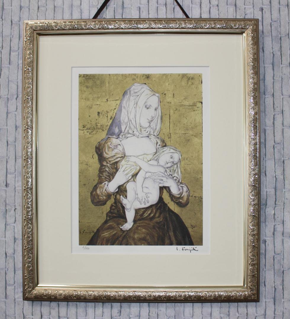 Amazon.co.jp: 藤田嗣治 エスタンプリトグラフ 「マドンナ」 150部