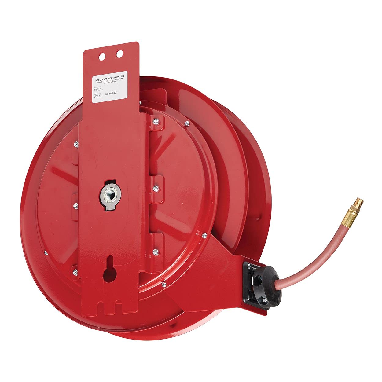 Reelcraft 5650 OLPSMR Premium Duty Side Mount Hose Reel, 3/8" x 50', 300 Psi, Air/Water Hose Included