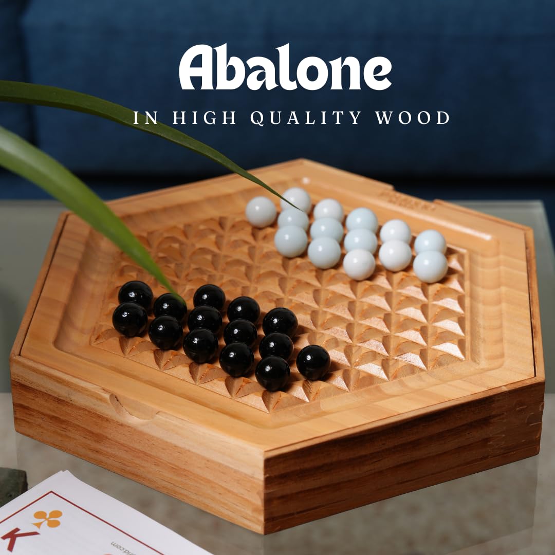 Abalone - Juego de mesa - Juego de estrategia de mármol - Juegos de 2 jugadores - Juego de ajedrez de mármol - Juego de mesa de ajedrez intelectual - Juegos de estrategia para adultos