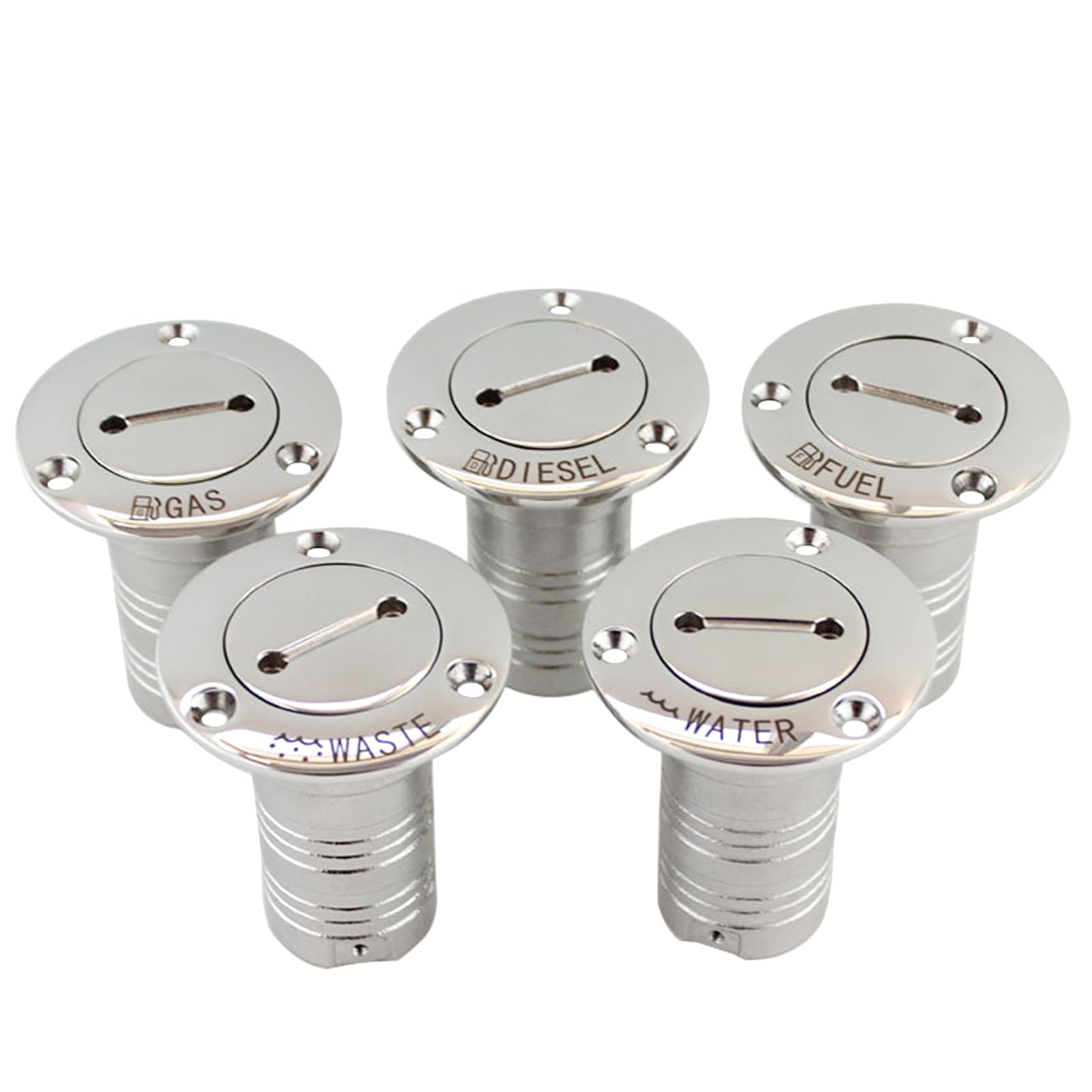 SyLabY 1-1/2"(38mm) Stainless Hardware Fuel Cap Marine Water Yacht Gas Cap Diesel Waste Gas Fuel Water Filler Marine Boat Yacht (DIESEL)