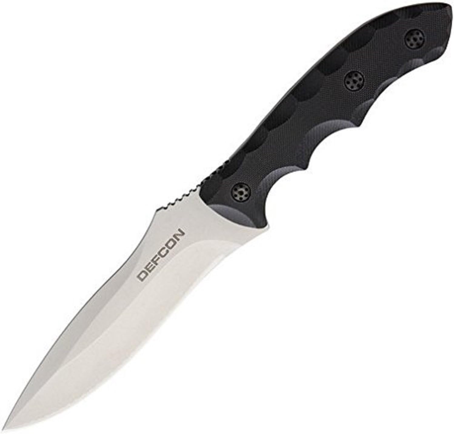 PROELIATD002SL 5.71" Fixed G10 D2 Plain Tool Knives, Silver