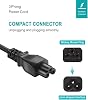 Cable de corriente AC para laptop de 6 pies, 3 clavijas para Dell IBM Hp Asus Sony Lenovo Compaq Toshiba Acer Gateway Notebook Computer Charger Cord, 18AWG IEC-60320 IEC320 C5 a NEMA 5-15P 3