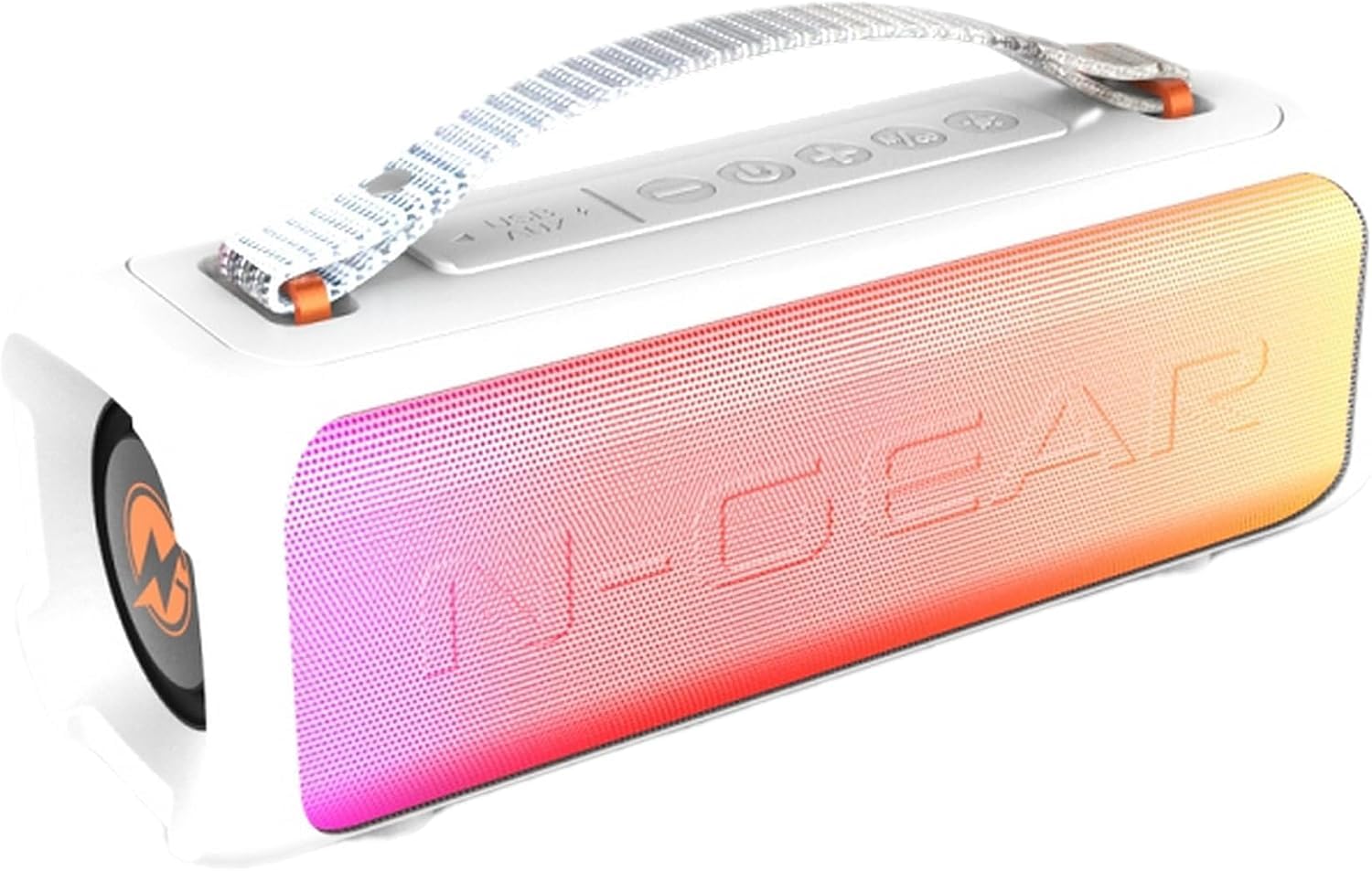 N-Gear Blazooka 703 White Cassa Bluetooth Karaoke 100 W con Luci LED | 100 W, Bluetooth, batteria fino a 5 ore, microfono wireless, luci RGB, USB e AUX, peso 738 g, design portatile bianco