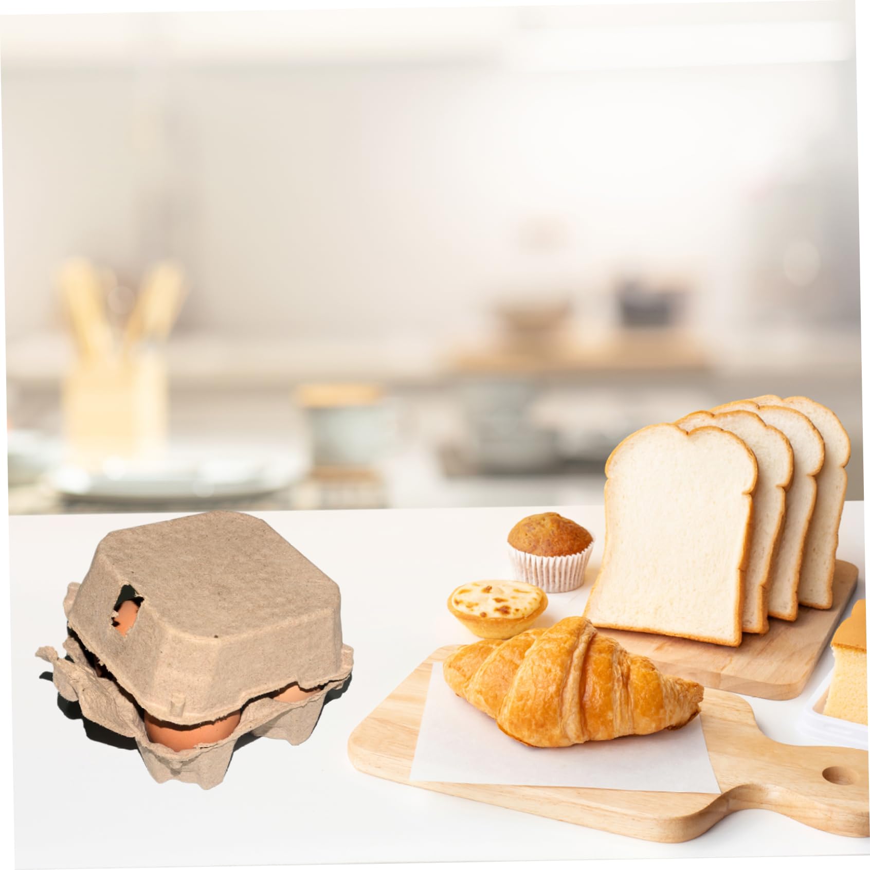 Cartoni per uova Bulk 25Pcs Cartoni per uova 4 Conteggi Casse Riutilizzabili Polpa Naturale Impilabile Anatra Cartone Contenitori di Immagazzinaggio per Cucina